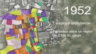 Evolution agricole parcellaire de 1954 &agrave; 2004