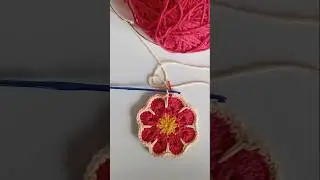 African flower granny square! 100 days of crochet granny square challenge! Day 24