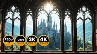 Fantasy Castle Window Projector | Fake Window Projector in 4K