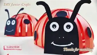 How to make a paper Ladybug | كيف تصنع دعسوقة ورقية | Как сделать бумажную божью коровку