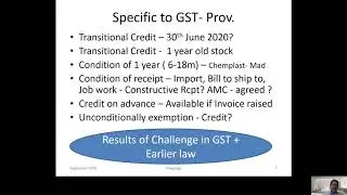 ITC in GST - A Vested Right? by CA Madhukar N Hiregange