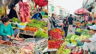 Amazing! Cambodian Street Food Compilation - Sharing Wet Market, Freshness Food, People Daily Food