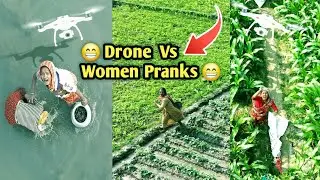 Viral Scary Drone Pranks 😂🔥| Drone Vs Womens Pranks | New Comedy 2026 || Pranks Video #comedy #funny