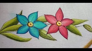 Painting. Fabric painting. Easy fabric painting on clothes. Fabric painting techniques.