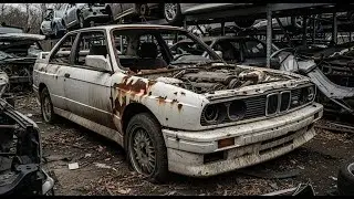ASMR Car Restoration | Abandoned White BMW M3 E30 1991 FULL REBUILD From Junkyard to Perfection