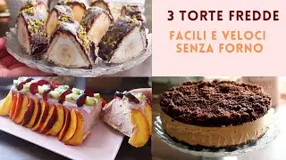 3 TORTE FREDDE al CIOCCOLATO e BISCOTTI SECCHI | RICETTE FACILI e VELOCI SENZA FORNO