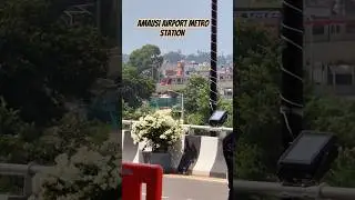 Amausi Airport metro station Lucknow #metro #train #lucknow #airport #hawaiadda