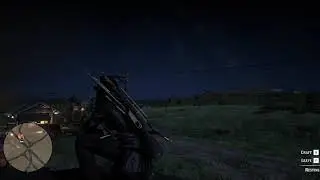 Red Dead Redemption 2 Short train ride, night sky.