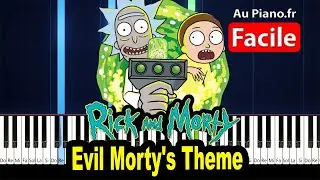 Rick and Morty - Evil Morty's Theme - For the Damaged Coda - Piano FACILE Tutorial