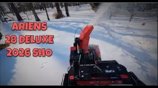 First Snow of 2026 - Ariens 28 Deluxe SHO Snowblower makes easy work of it!