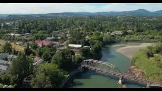 The Russian River from Healdsburg, California's Memorial Bridge May 4, 2017