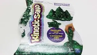 ASMR Unboxing Kinetic Sand - Shimmering Emerald! DIY POP