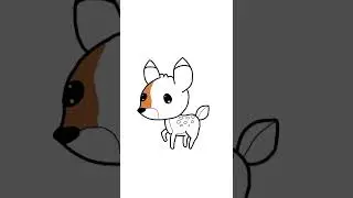 How to draw cartoon baby deer 🦌 #shorts #drawing #cartoon