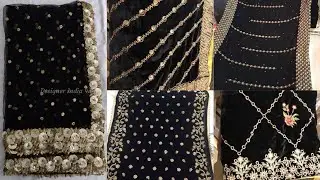 Black Dupatta Design|Black Dupatta With Golden Lace|#Black Net Dupatta|#Black #Dupatta #Design Ideas