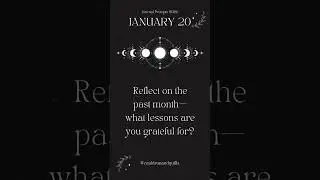 Jan 20 | Daily Moon Journaling Prompts ✨ Guided by the Lunar Cycle | Cauldron & Quills #journaling