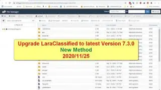 Upgrade New Method - LaraClassified 7.3.0
