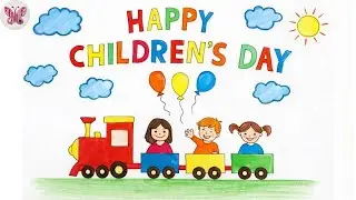 Happy Children&rsquo;s Day Drawing 2025 | Simple & Creative Art for Students