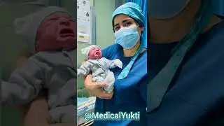 Newborn precious 💕 Beautiful little heart welcome crying 😍 #medicalyukti #neonatologist