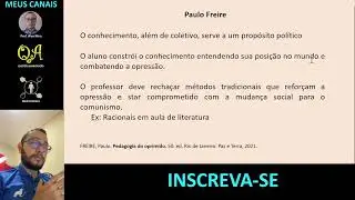 4. Paulo Freire - Construtivismo Cr&iacute;tico Pedag&oacute;gico #educa&ccedil;&atilde;o #oprimido