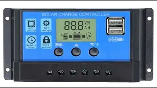 30A Solar Charge Controller, Solar Panel Charge Controller 12V 24V Dual USB Charge - Overview