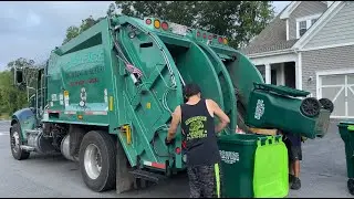 MetroBoston Trash Truck's Super Tiny Kann Split Rear Loader on Route!