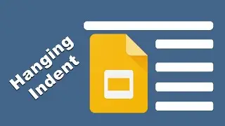 How to hanging indent on google slides