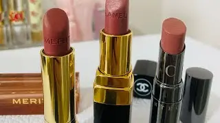 Luxury Nude Lipstick Comparison | Chanel, Merit, Chantecaille 💄
