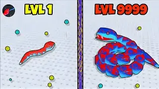Snake Clash: LVL 1 Noob 🐍 vs LVL 9999 GOAT Snake 😱🔥 #161