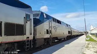 Amtrak Silver Meteor 97 departing from Orlando in time on January 1st, 2023.