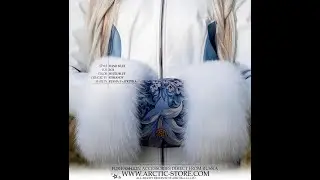 Russian Fur Muff in Shadow Fox & Pavlovo Wool #shadowfox #russianstyle #furaccessories