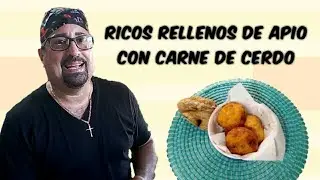 Ricos rellenos de apio con carne de cerdo