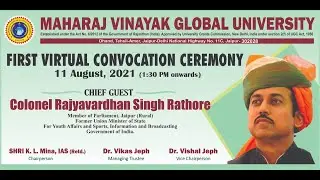 First Virtual Convocation of Maharaj Vinayak Global University, Jaipur, Rajasthan.