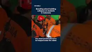 Indonesia school collapse leaves one dead, dozens trapped