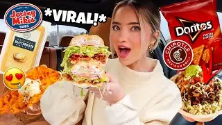 Eating VIRAL FOOD HACKS For 24 HOURS!