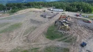 DJI Inspire 1 Drone Future Site of Allegany High School and the old Allegany HS in Cumberland, Md 4k