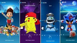 PawPatrol Vs Crazy Frog Vs Pikachu Vs Sonic Exe Song Tiles Hop #pawpatrol #pikachu #sonicthehedgehog