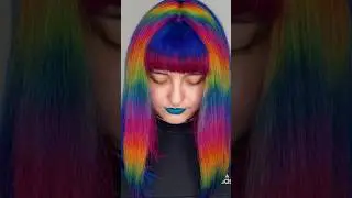 Rainbow Hair Transformation On Myself !