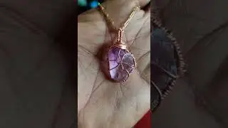Raw Amethyst Copper Wrapped Necklace