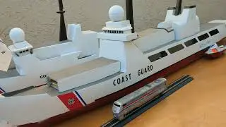 Coast Guard model ships and train