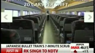 Japanese bullet train's seven minute scrub