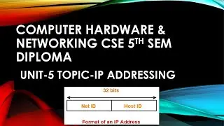 IP Addressing in Networking || CSE 5th SEM || Computer Hardware & Networking ||CSE NEW SYllABUS SBTE