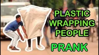 Plastic Wrapping People prank | best plastic wrapping prank | plastic wrap prank