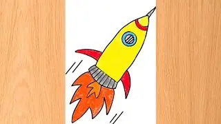 How to draw a rovket | Easy drawing | super easy rocket drawing