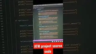 ATM project codes in python language