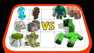 MONSTERS FROM MERGE MINECRAFT - Merge Monster Battle, New Merge Game Brainrot Master Gameplay