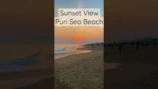 Beautiful Sunset View @ Puri Sea Beach #puriseabeach #lordjagannath #sunset #youtubeshorts #shorts