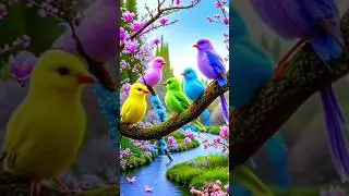 🌿🌼Beautiful birds & Flowers | Peaceful Cinematic Relaxing Video #nature #birds #flowers #shorts ✨🐦