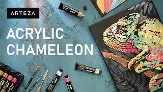 Chameleon Painting Tutorial | Acrylic Paint (Animal Painting)