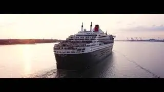 The Queen Mary 2 Departing Liverpool - 4k Cinematic Drone Footage