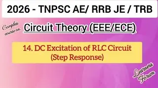 14. DC Excitation of RLC Circuit (Step Response) | Circuit Theory | TNPSC AE 2026 | EEE ECE